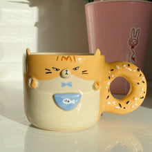 Load image into Gallery viewer, Bagel Cat Mug (food safe)
