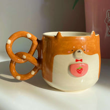 Load image into Gallery viewer, Strawberry Pretzel Shiba Cup (food safe)
