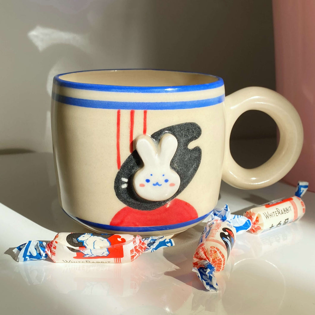 White Rabbit Candy Mug (food safe)